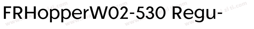 FRHopperW02-530 Regu字体转换